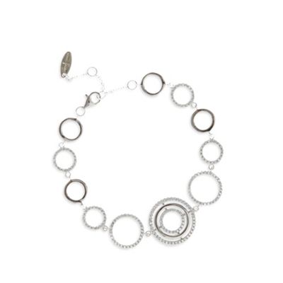 Designer sterling silver circle bracelet